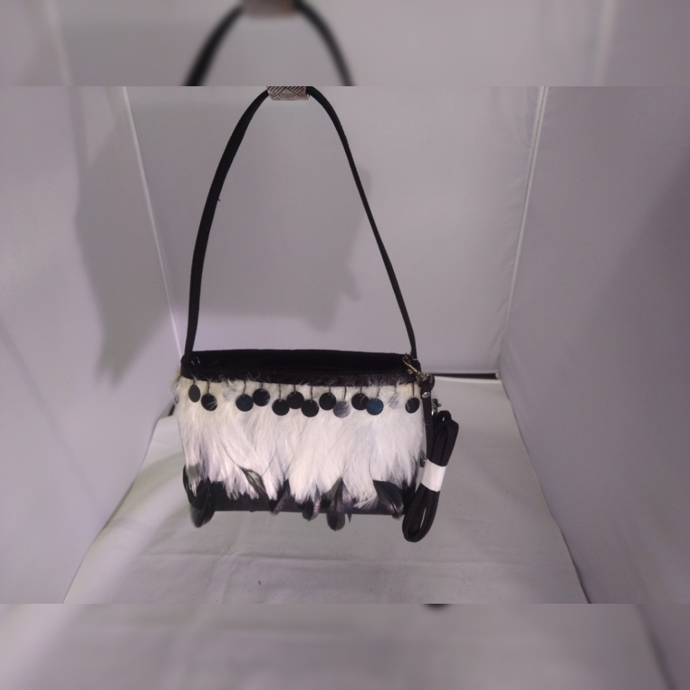 "Feathered Fun"  Evening Or Party Handbag